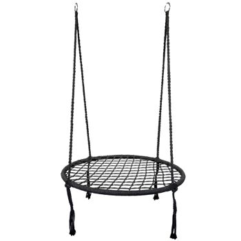 Chaise suspendue noire diamètre 80 cm jusqu'à 150 kg