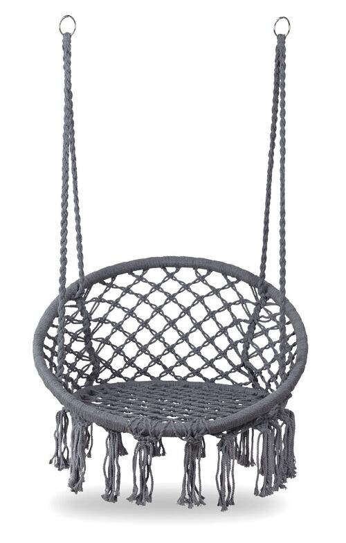 Hangstoel grijs - tuin schommelstoel - 63x35x97cm