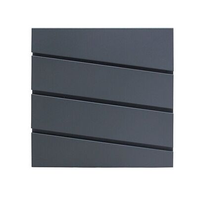 Letterbox stainless steel anthracite - 37x37x10 cm - with newspaper compartment