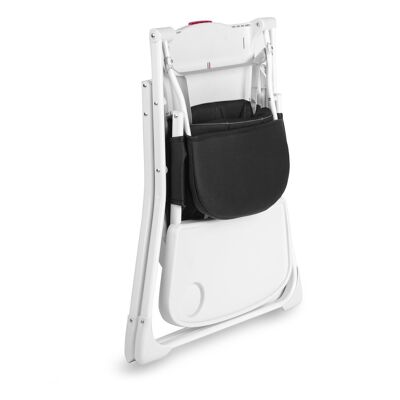 Trona - plegable - altura del asiento 53 cm - blanco y negro