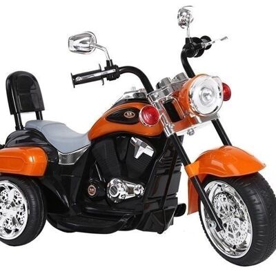 Electric children's motorbike - chopper - tricycle - orange
