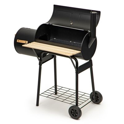 Barbecue & smoker in-1 - on wheels - 103x63x114 cm