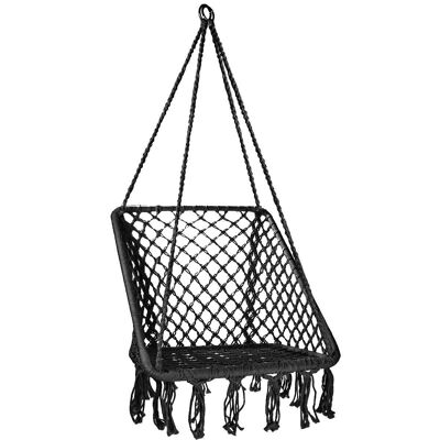 Chaise suspendue anthracite - chaise nid - 65x50 cm - jusqu'à 150 kg