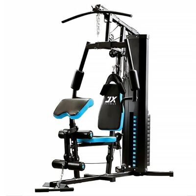 Kraftstation Fitnessstation mit 67,5 kg Gewicht schwarz/blau