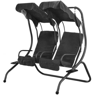 2-seater garden swing bench - double rocking chair - 140x110x153 cm