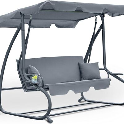 Swing sofa - 3-seater - gray - 230 x 127 x 172 cm
