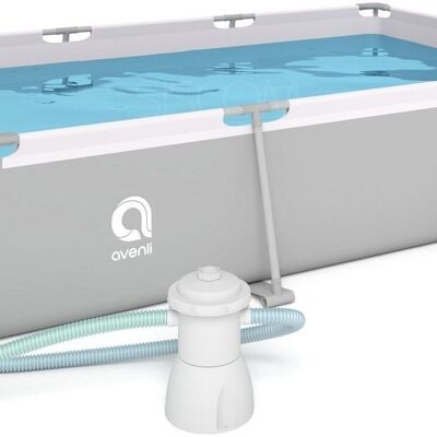 Avenli above ground swimming pool 300 x 207 x 65 cm with filter pump