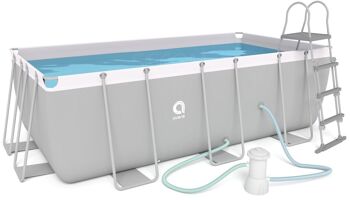 Piscine avec pompe de filtration - 400x207x122 cm - complète - Avenli