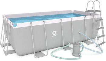 Piscine de jardin - Avenli - 400x207x122cm avec pompe filtre à sable - complète