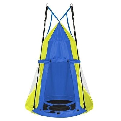 Nest swing with play tent blue - 90 cm - up to 100 kg