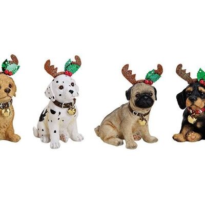 Cane di Natale in poli multicolore 4 pieghe