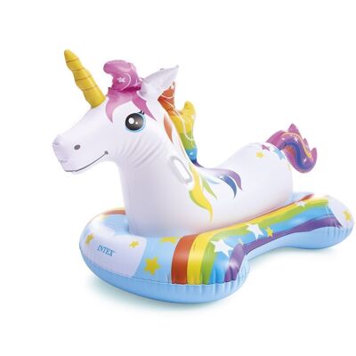 Inflatable Unicorn - 163x86 cm - rainbow inflatable figure