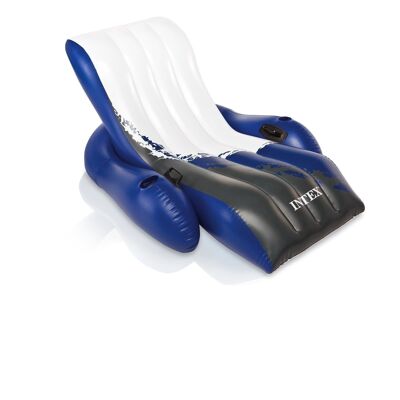 Chaise longue de piscine gonflable - matelas pneumatique 180x135 cm