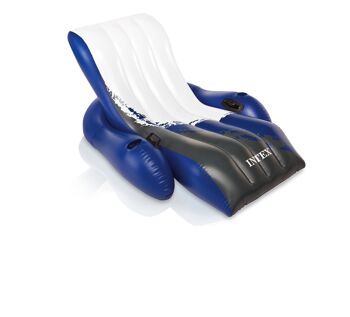 Chaise longue de piscine gonflable - matelas pneumatique 180x135 cm