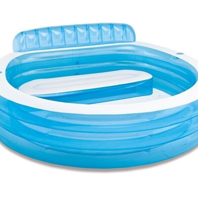 Intex inflatable pool with seat 229 x 218 x 76 cm – blue