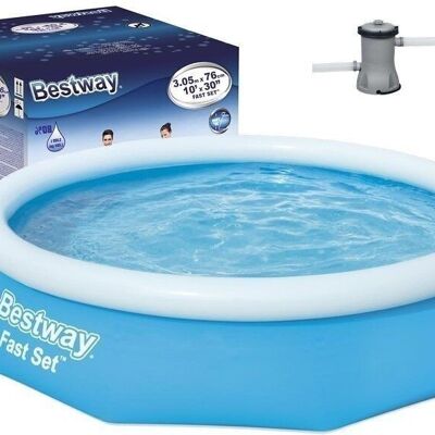 Bestway Fast Set aufblasbarer Pool 305 x 76 cm – Blau