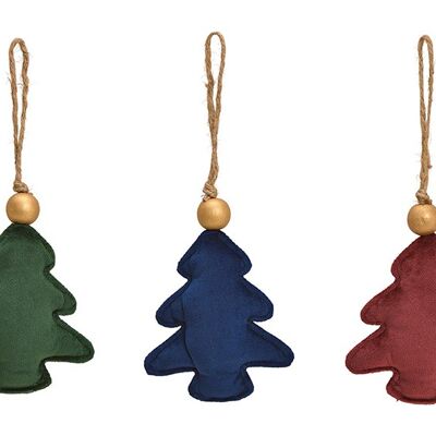 Christmas tree hanger made of Bordeaux textile