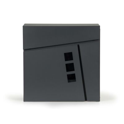 Letterbox 36.5 x 37 cm – anthracite - with newspaper compartment
