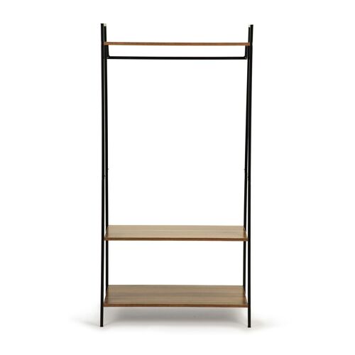 Kledingrek - viking choice - 160,5 cm - staal/bord - loft-stijl