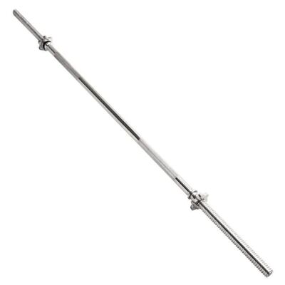 Barbell bar for weights - straight - 165 cm wide - with screw clamps - 25 mm diameter