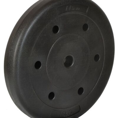 Weight plate 15 kg - black - 28 mm