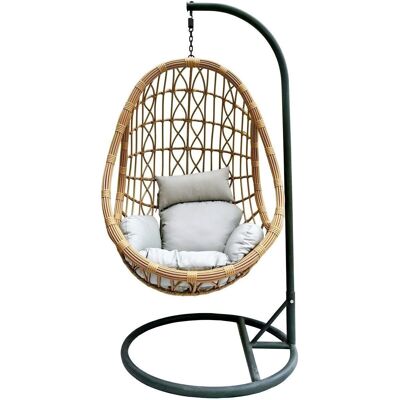 Hanging chair cocoon with its own frame - 120x95x70 cm - up to 130 kg