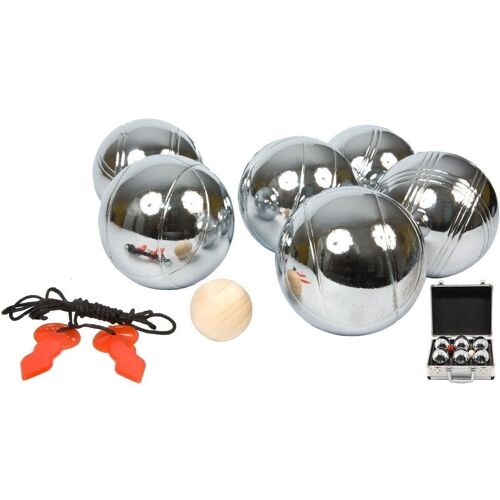 Jeu de boules - set 6 ballen – aluminium koffer – zilver