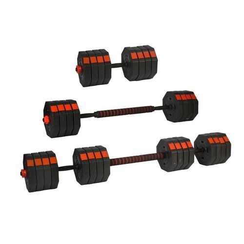 Dumbbell halter combinatie set -2 x 20 kg