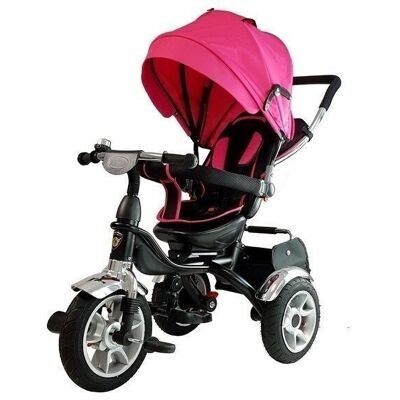 Tricycle stroller pink - with sun visor