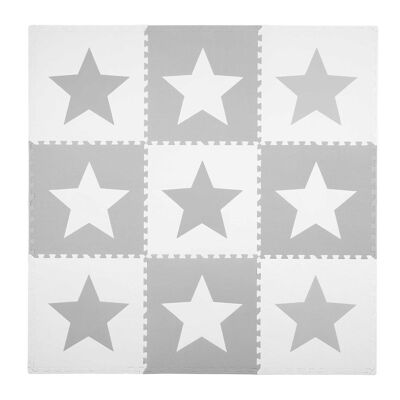Puzzle play mat 180 x 180 cm – 9 foam tiles with stars