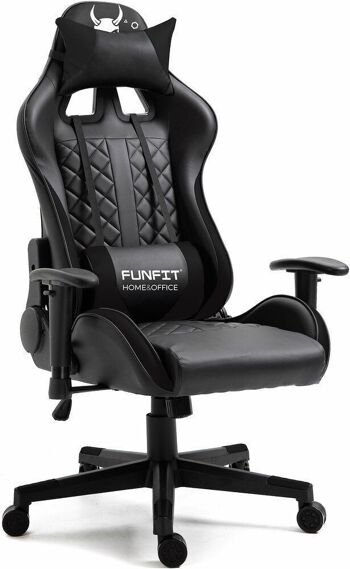 Chaise de jeu - Game on RX7 - Cuir ECO - noir - Chaise de bureau