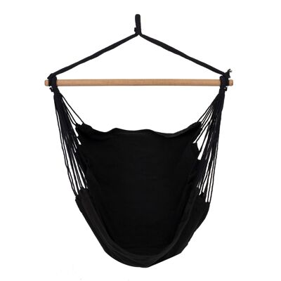 Hanging chair Brazilian style - black - up to 150 kg