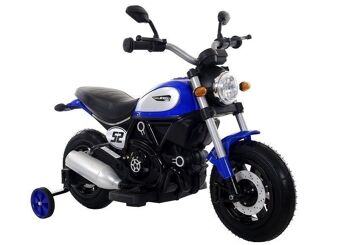 Moto électrique enfant - chopper - tricycle - bleu