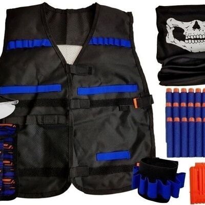 Commando outfit - boys - 3+ - black/blue/orange - 54.5x50cm