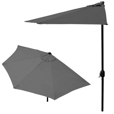 Balcony parasol – Semi-circular parasol - ø 270 cm - anthracite