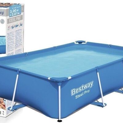 Bestway Steel Pro 259 x 170 x 61 cm - piscina de jardín rectangular