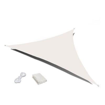 Triangolo in telo ombreggiante impermeabile 3 x 3 x 3 m - Bianco