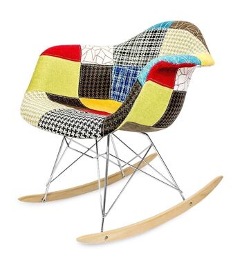 Rocking chair - moderne - patchwork - jusqu'à 120 kg