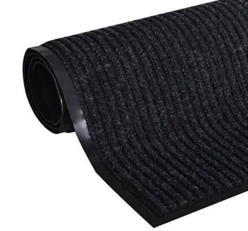Deurmat - droogloopmat - 120 x 180 cm – geribbeld - zwart