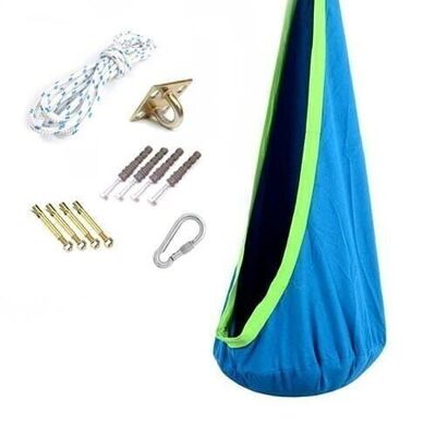 Cocoon hanging chair - hammock blue - up to 80 kg