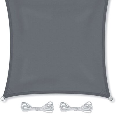 Shade cloth - tarp - sun cloth - square - 5x5 m - gray