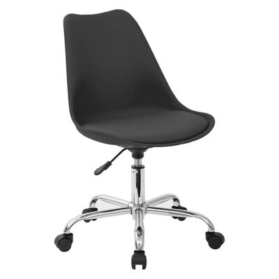Silla de oficina - silla de comedor - negra - regulable en altura