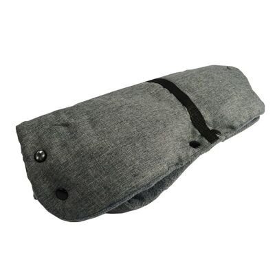 Chauffe-mains poussette - gants buggy - gris - 50 x 21 cm