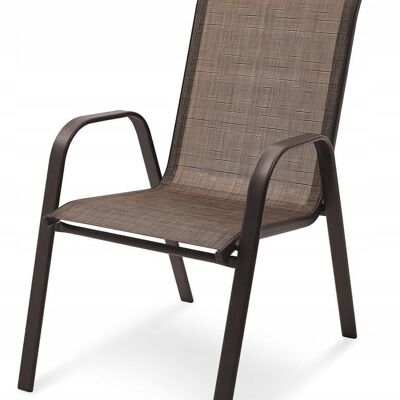 Chaise de jardin - Chaise de terrasse - 56 x 65 x 90 cm - marron