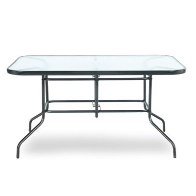 Garden table 140 x 80 cm - tempered glass table top
