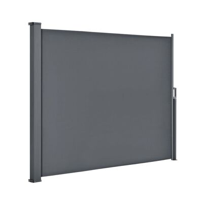 Biombo de privacidad para jardín extensible - 300 x 200 cm - gris oscuro -