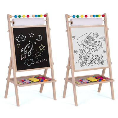 Tableau d'écriture double face - 62x28x44 cm - avec de nombreux accessoires