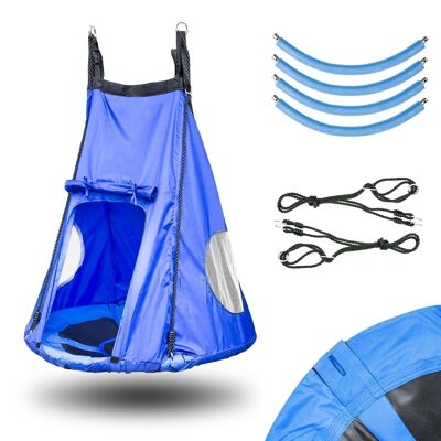 Nest swing with play tent blue - 100 cm - up to 150 kg