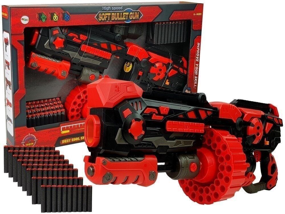 Pistolet à Fléchettes Souples Pour Enfants - Revolver 6 Coups Sans Pile - Jusqu'à 15 M - Sécurité EVA - 9