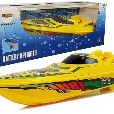 Barca giocattolo RC - barca giocattolo con vasca - 39 x 12 x 11 cm